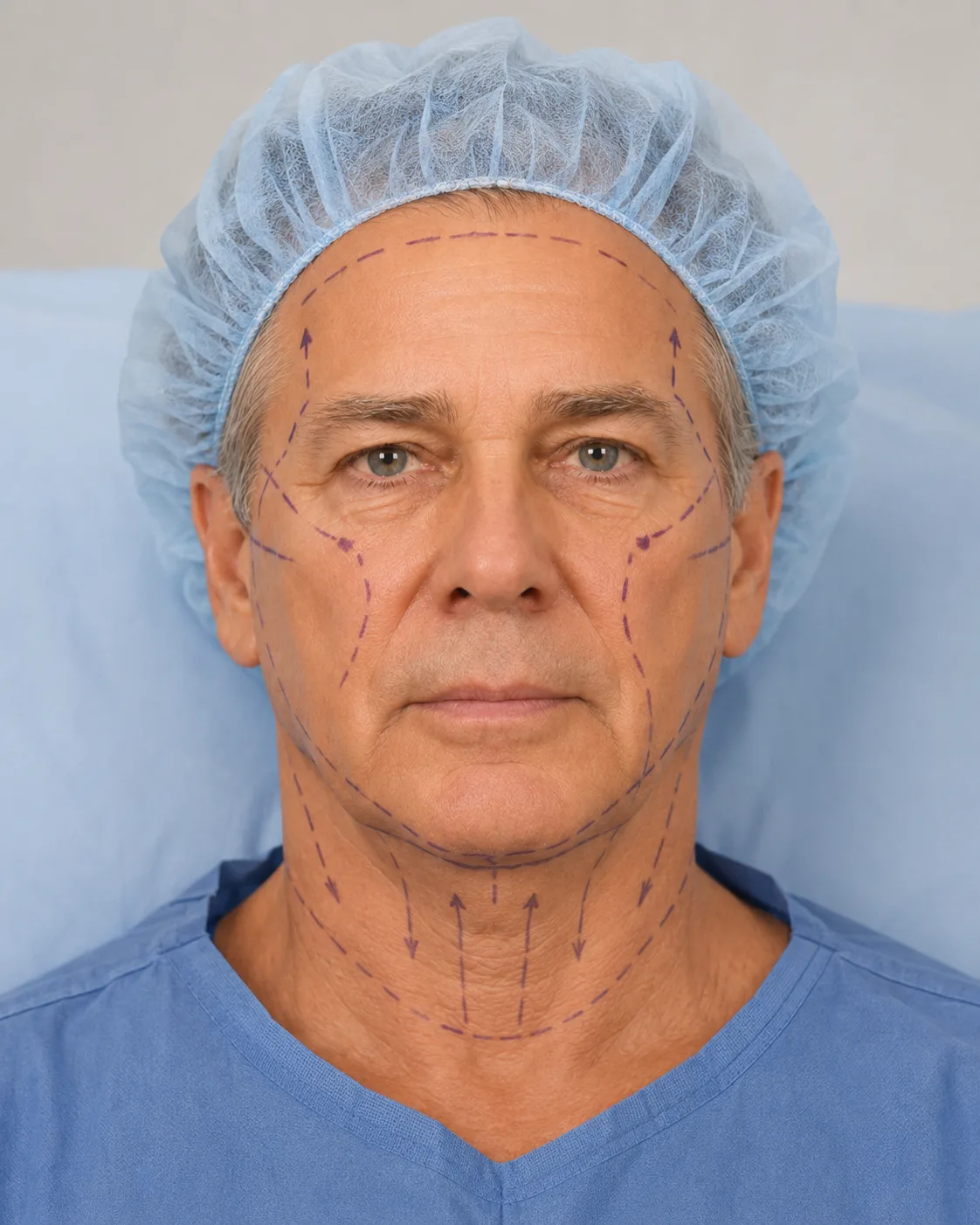 During — real patient facelift result, Case 2 — Male, 64, at Your Cosmetic Surgery & SPA in Miami