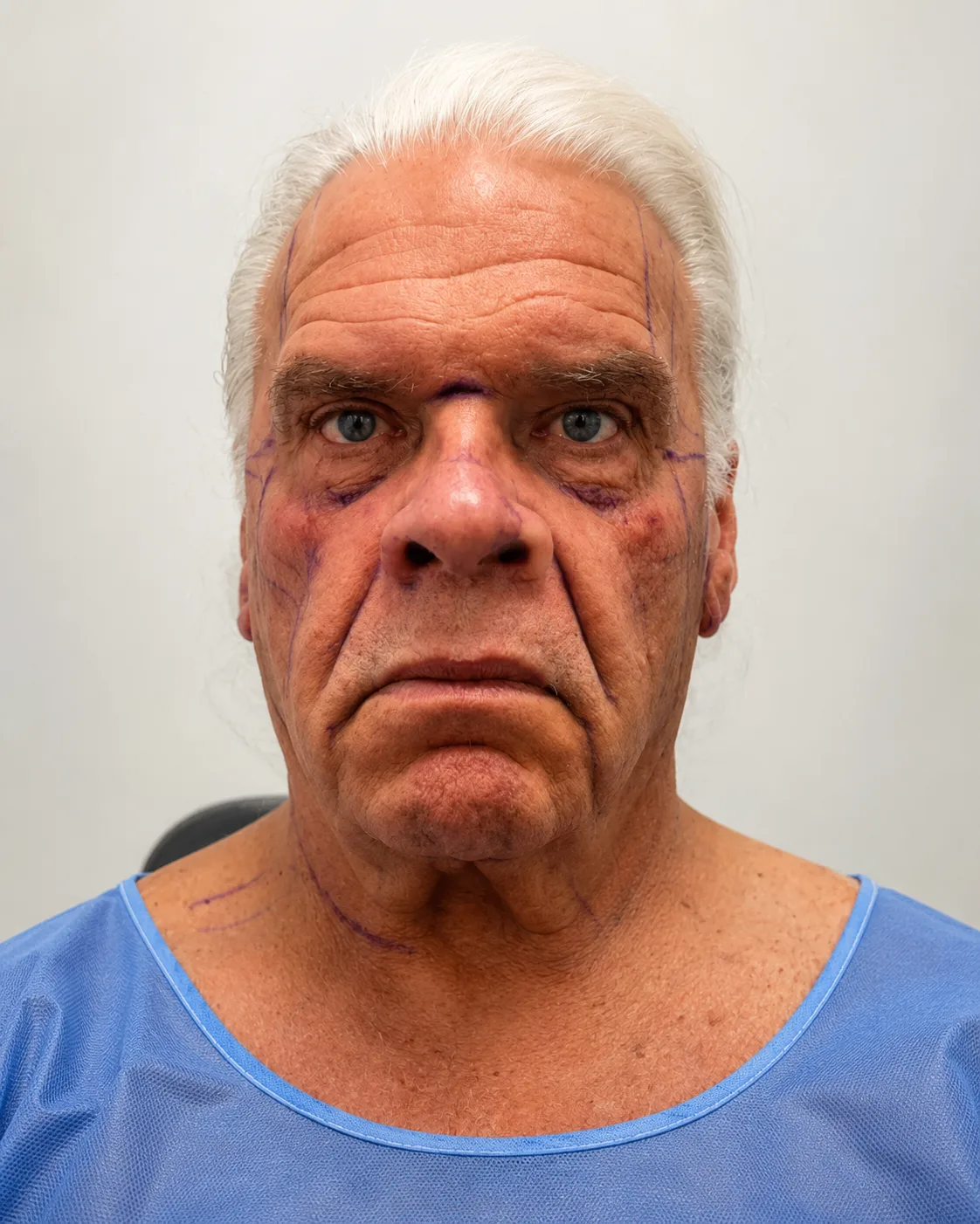 Before — real patient facelift result, Case 3 — Male, 52, at Your Cosmetic Surgery & SPA in Miami